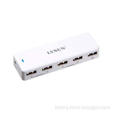 USB chargers with 5 USB output port can charge 5 iPhone or 3 iPad simultaneously
